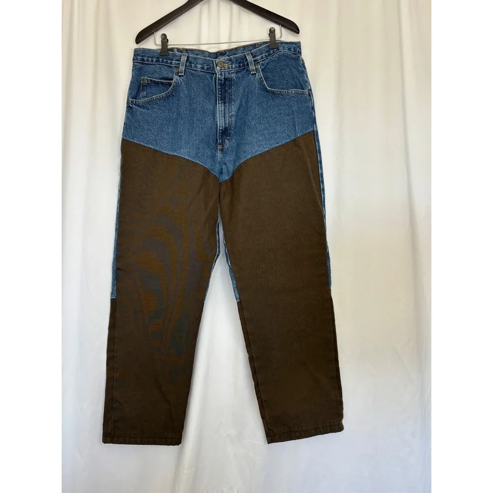 Wrangler ATG Upland Pants Men's 38x30 Denim Jean Rugged Gear Brush Guard Hunting